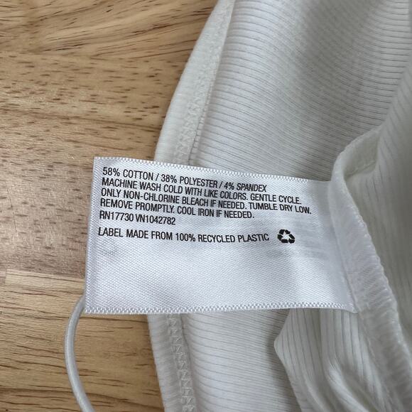 Wild Fable Women's White Spaghetti Strap Bodysuit - Size Medium - NWT - Picture 4 of 8